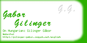 gabor gilinger business card